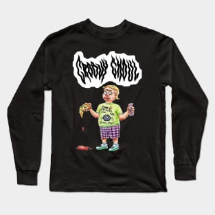 Groovy Ghoul Nerd Pizza Long Sleeve T-Shirt